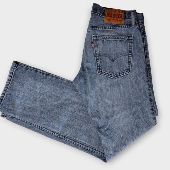 Levis 514 Mens Jeans Sz 31/32 Faded Washed Blue Denim Straight Regular Fit Y2K - Picture 2 of 8
